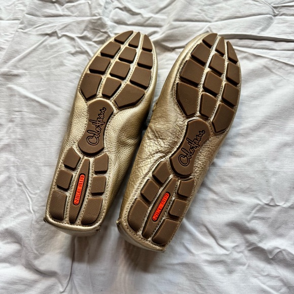 Cole Haan Metallic Gold Loafers - Picture 5 of 7